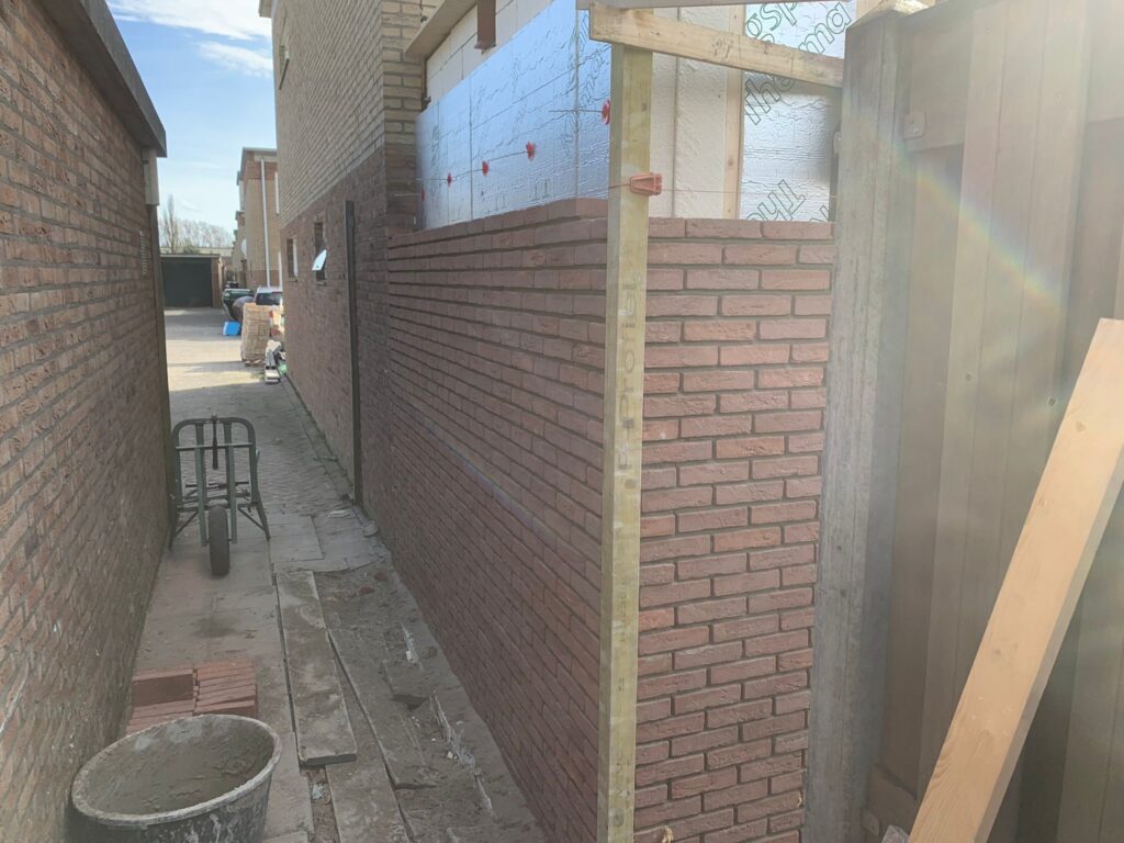 New brick work on a side of a house